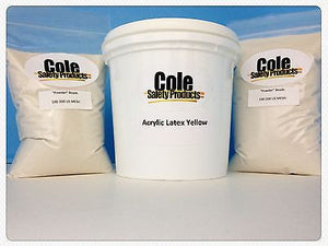 Reflective "Powder"  Glass Bead and Acrylic Yellow Paint Combo